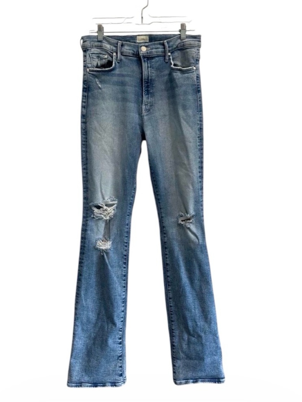 MOTHER The Insider High Rise Distressed  Love In A Boat Jeans Size 34